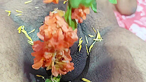 Stepmom Handjob To Stepson With Flowers And Oil In The Bedroom
