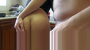 Stepmother Caught Stepson Masturbating In Her Kitchen