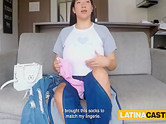 Steven Hard In Huge Natural Tits Latina Amateur In Rough Throat Fuck Casting 11 Min