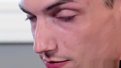 Straight office guy in solo masturbation