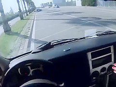 Stranded teen 18+ fucking in a truck