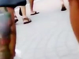 Street shorts thong , upskirt wedge pick