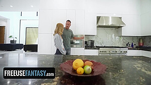 Strict Single Stepdad Hires A New Live-in Nanny Khloe To Take Care Of His Home And His Big Cock
