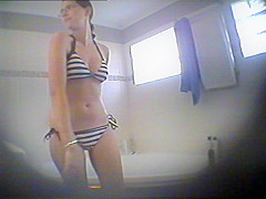Stripped in front of camera