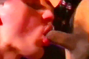 Stripping shemale gets some cock - Gentlemens Video