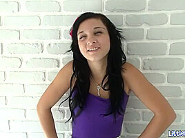 Stripteasing teen 18+ goes solo