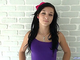 Stripteasing teen 18+ goes solo