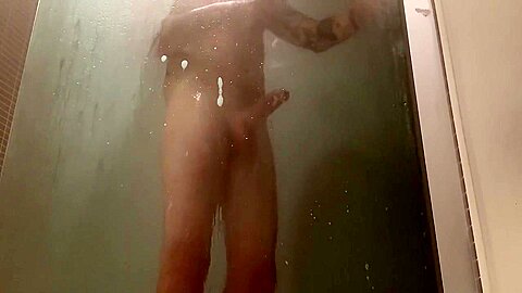 Stroking My Soapy Cock In The Shower