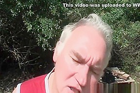 Stunning blonde fucks grandpa
