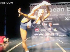 Stunningly flexible blonde bends her body wonderfully