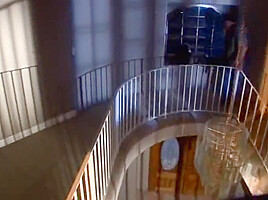 Submissive Blonde Is Made To Suck A Mans Dick Outside The Room