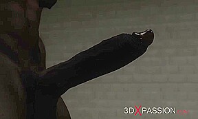 Super busty brunette in cuffs gets fucked hard by a big black cock