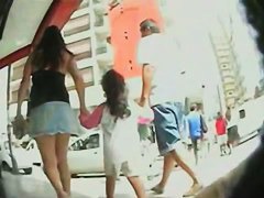 Super hot MILF caught on upskirt panties