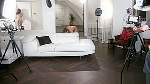 Svelte lesbian ass rimmed after eating out