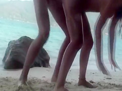 Swallowing sticky cum makes a skinny nudist teen 18+ happy