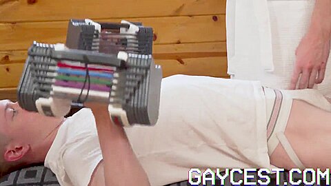 THE DOCTOR'S Step son Tape 10 - Jerking Off with Step dad