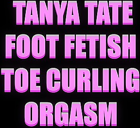 Tanya Tate Foot Fetish Solo Masturbation In Front Of Blue Curtains - Sex Movies Featuring Tanya Tate
