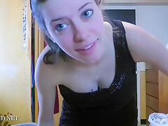 Tess Ellen In Cleaning Strip