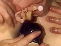 They Give The German Nylon-girl A Cum-funnel