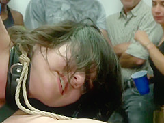 Tied slut anal fucked in public gallery