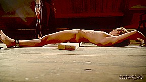 Tied up slave made to orgasm in bondage sex