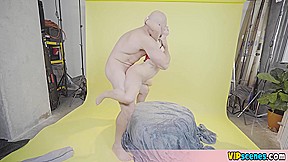 Tiny Blonde teen 18+ Acrobatic Sucking