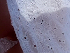 Tiny thong in the ass crack