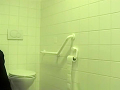 Toilet anal fuck and cumshot