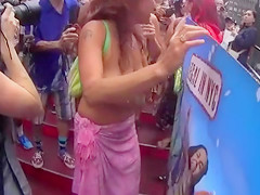 Topless girls celebrate their tits in New York City