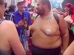 Topless girls celebrate their tits in New York City