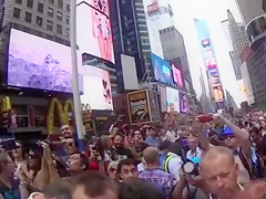 Topless girls celebrate their tits in New York City