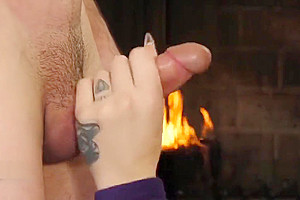 Touching my dick with a trans dick