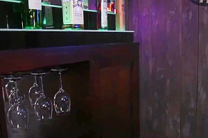 Tranny doggy fucks ebony bartender