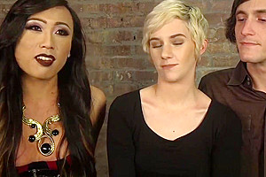 Transgender asian babe rimmed while blown
