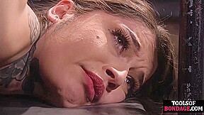 Trapped lady dominated b4 waxing from dominating guy