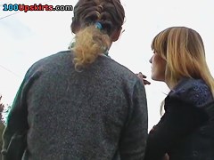 Tricky upskirt of glam wench