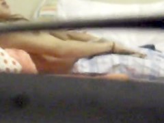 Trough window-teen 18+ masturbates on bed