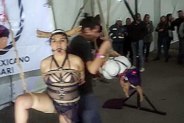 Two Girls In Bondage Exhibition