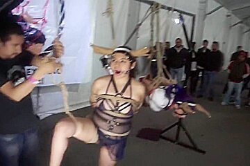 Two Girls In Bondage Exhibition