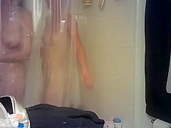 Two Girls Shower Together on
