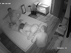 Two couple swing in bedroom
