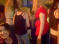Two girls jerking off a malestripper