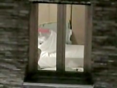 Two sexy roommates getting on cam through window