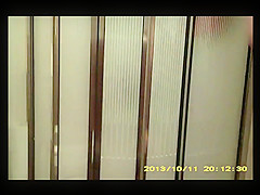 Unaware wife's bottom half before and after shower