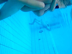 Underwater cam at sauna pool