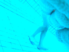 Underwater cam at sauna pool