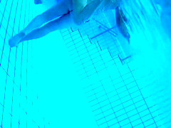 Underwater cam at sauna pool
