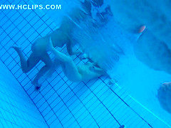 Underwater cam at sauna pool