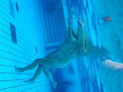 Underwater cam at sauna pool