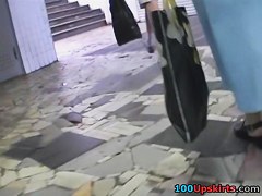 Unforgettable denim upskirt vid